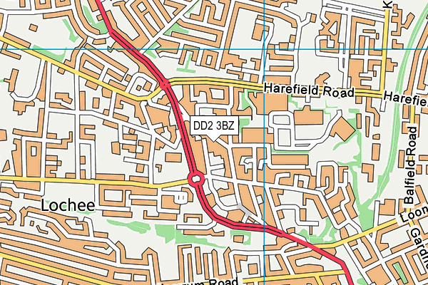 DD2 3BZ map - OS VectorMap District (Ordnance Survey)