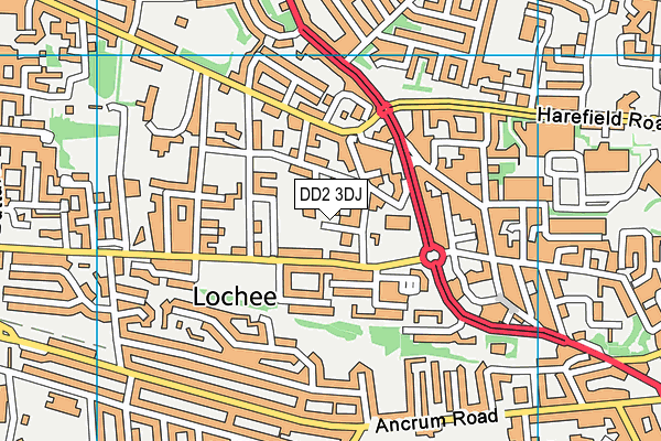 DD2 3DJ map - OS VectorMap District (Ordnance Survey)