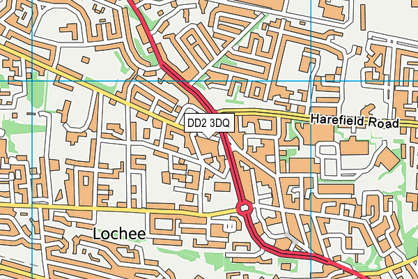 DD2 3DQ map - OS VectorMap District (Ordnance Survey)