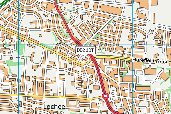 DD2 3DT map - OS VectorMap District (Ordnance Survey)