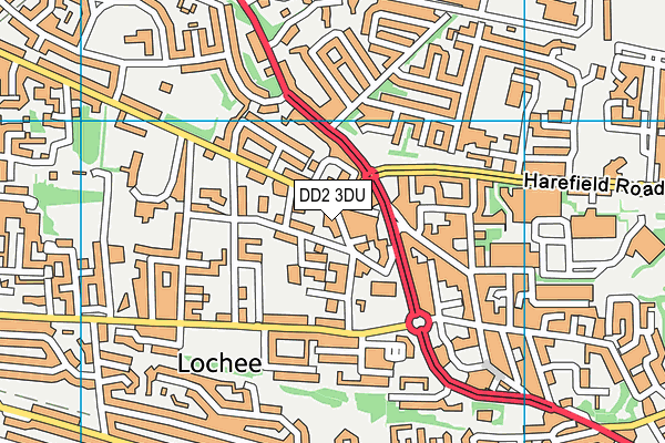 DD2 3DU map - OS VectorMap District (Ordnance Survey)