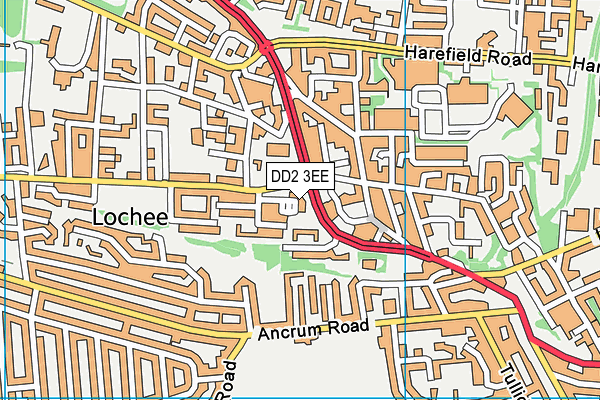 DD2 3EE map - OS VectorMap District (Ordnance Survey)