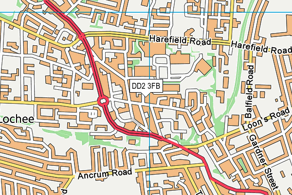 DD2 3FB map - OS VectorMap District (Ordnance Survey)