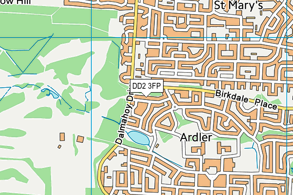 DD2 3FP map - OS VectorMap District (Ordnance Survey)