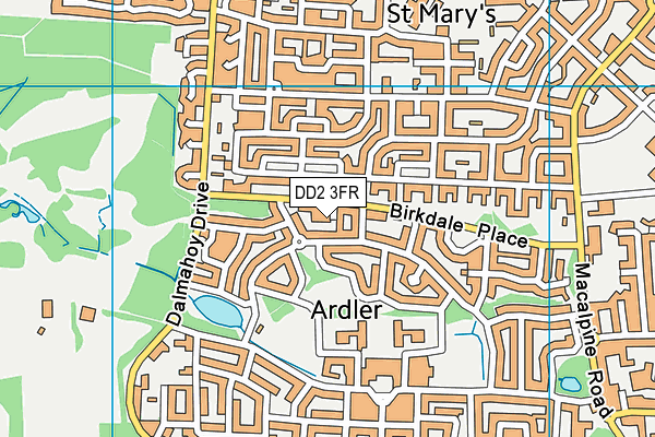 DD2 3FR map - OS VectorMap District (Ordnance Survey)