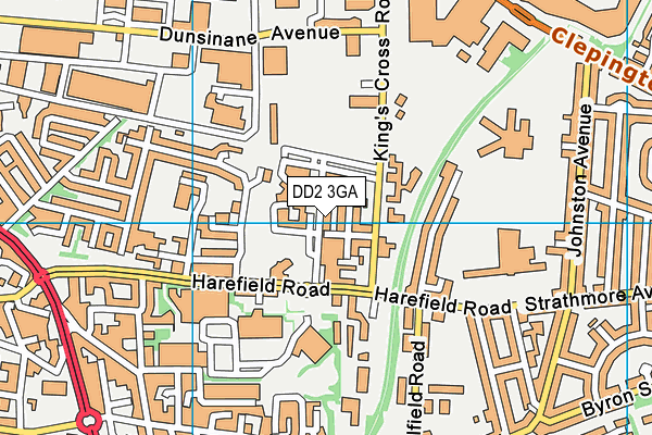 DD2 3GA map - OS VectorMap District (Ordnance Survey)