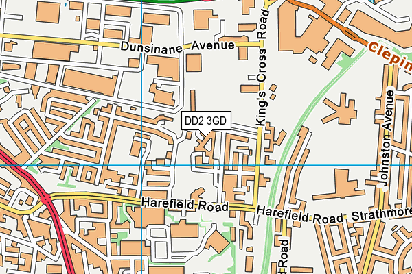 DD2 3GD map - OS VectorMap District (Ordnance Survey)