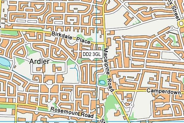 DD2 3GL map - OS VectorMap District (Ordnance Survey)