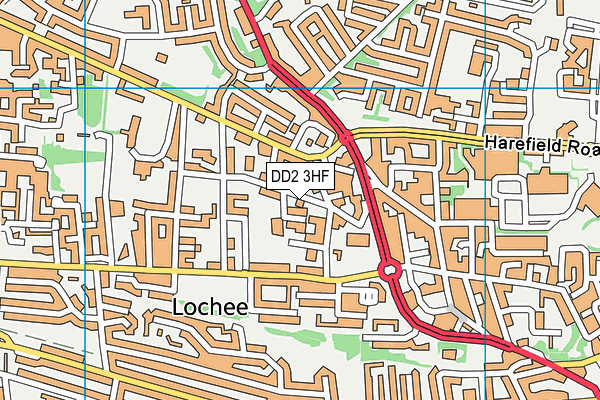 DD2 3HF map - OS VectorMap District (Ordnance Survey)