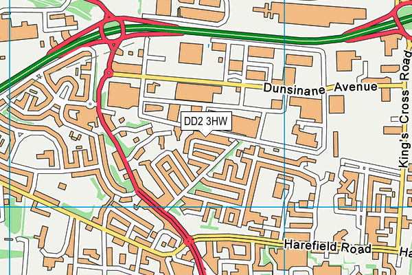 DD2 3HW map - OS VectorMap District (Ordnance Survey)