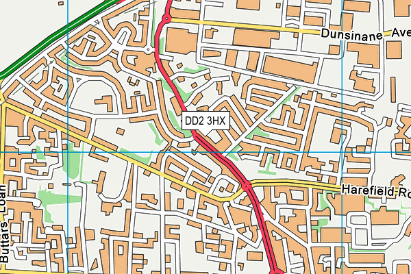 DD2 3HX map - OS VectorMap District (Ordnance Survey)