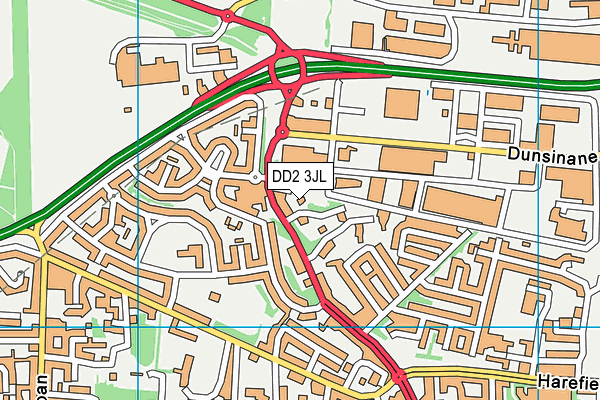 DD2 3JL map - OS VectorMap District (Ordnance Survey)