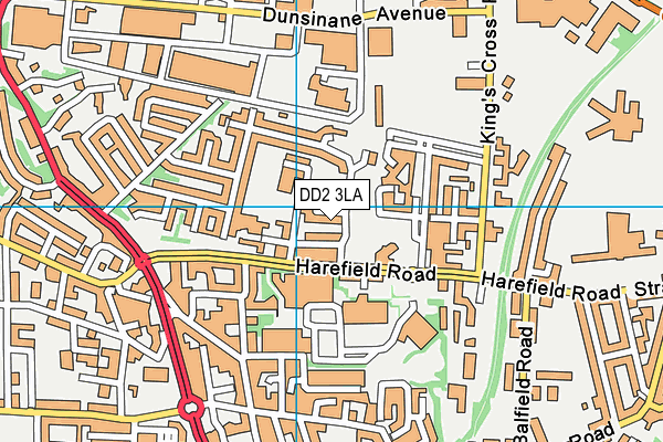 DD2 3LA map - OS VectorMap District (Ordnance Survey)