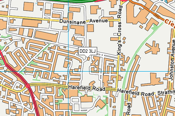 DD2 3LJ map - OS VectorMap District (Ordnance Survey)