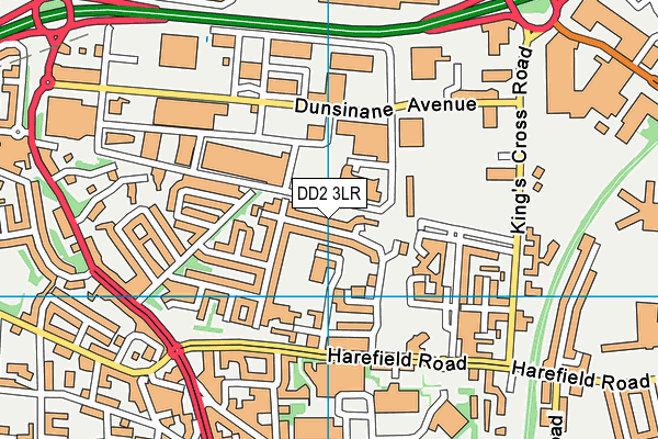DD2 3LR map - OS VectorMap District (Ordnance Survey)