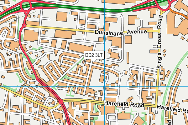 DD2 3LT map - OS VectorMap District (Ordnance Survey)