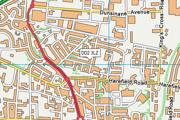 DD2 3LZ map - OS VectorMap District (Ordnance Survey)