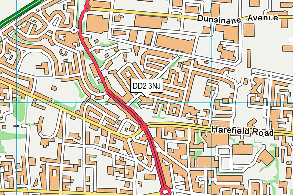 DD2 3NJ map - OS VectorMap District (Ordnance Survey)