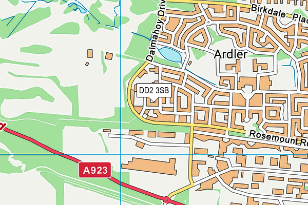 DD2 3SB map - OS VectorMap District (Ordnance Survey)