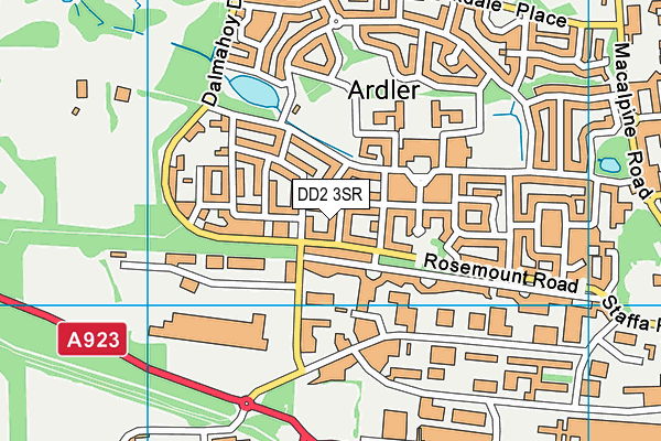 DD2 3SR map - OS VectorMap District (Ordnance Survey)