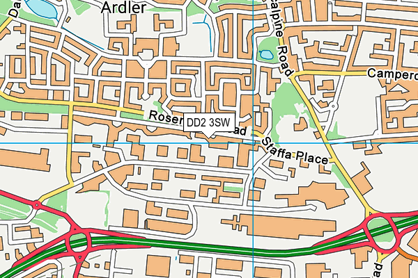 DD2 3SW map - OS VectorMap District (Ordnance Survey)