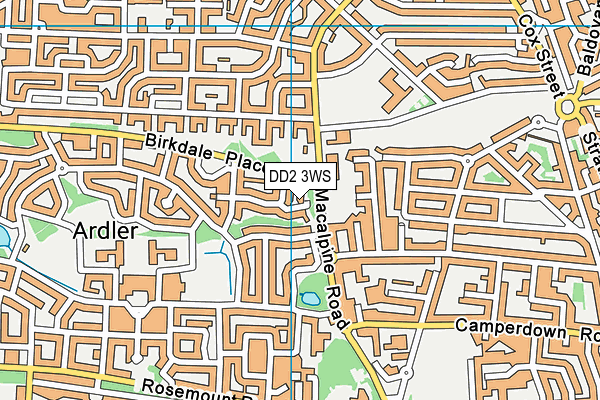DD2 3WS map - OS VectorMap District (Ordnance Survey)