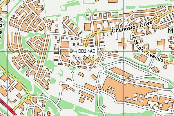 DD2 4AD map - OS VectorMap District (Ordnance Survey)