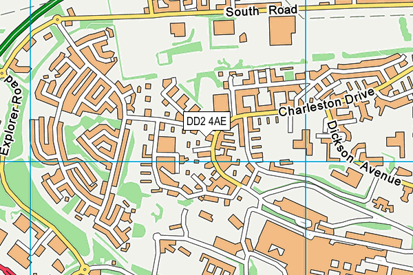 DD2 4AE map - OS VectorMap District (Ordnance Survey)