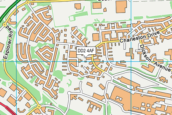 DD2 4AF map - OS VectorMap District (Ordnance Survey)