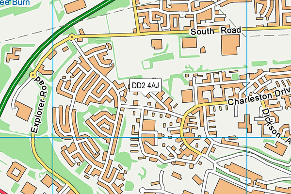DD2 4AJ map - OS VectorMap District (Ordnance Survey)