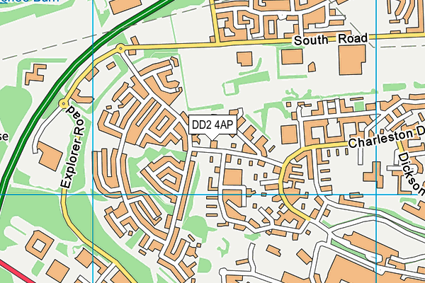 DD2 4AP map - OS VectorMap District (Ordnance Survey)
