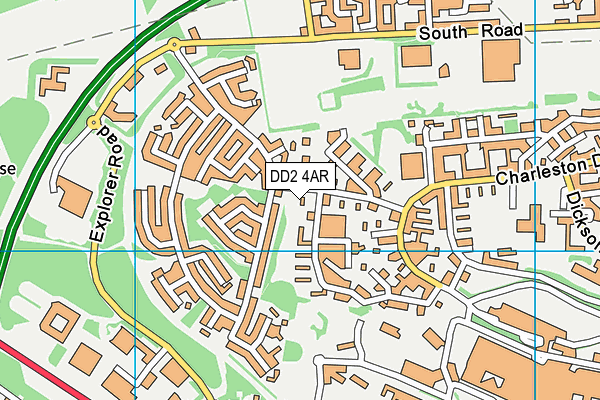 DD2 4AR map - OS VectorMap District (Ordnance Survey)
