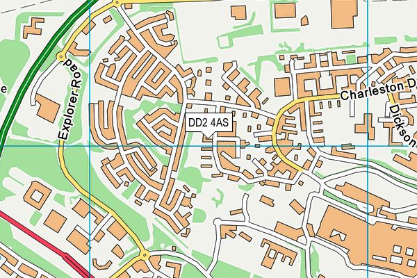 DD2 4AS map - OS VectorMap District (Ordnance Survey)
