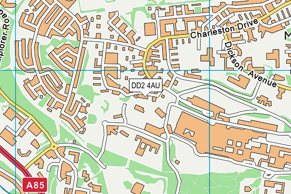 DD2 4AU map - OS VectorMap District (Ordnance Survey)