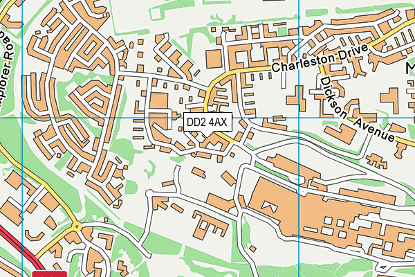 DD2 4AX map - OS VectorMap District (Ordnance Survey)