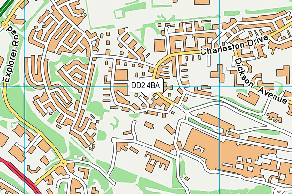 DD2 4BA map - OS VectorMap District (Ordnance Survey)
