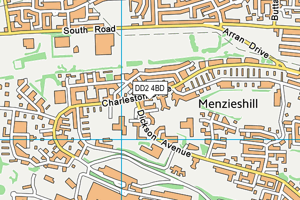 DD2 4BD map - OS VectorMap District (Ordnance Survey)