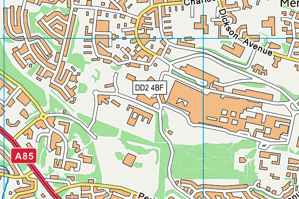 DD2 4BF map - OS VectorMap District (Ordnance Survey)