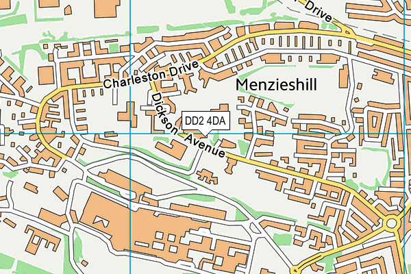 DD2 4DA map - OS VectorMap District (Ordnance Survey)