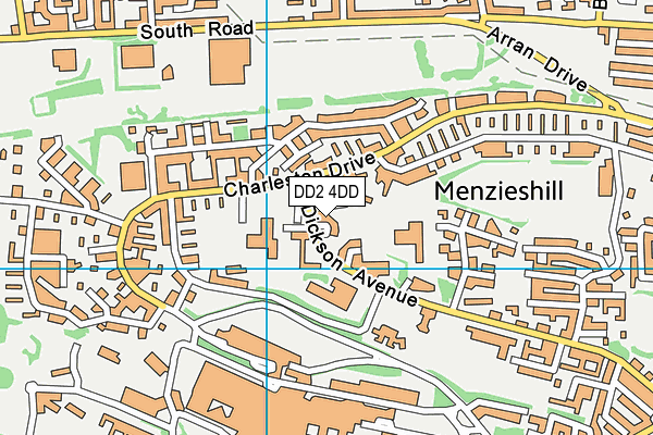 DD2 4DD map - OS VectorMap District (Ordnance Survey)