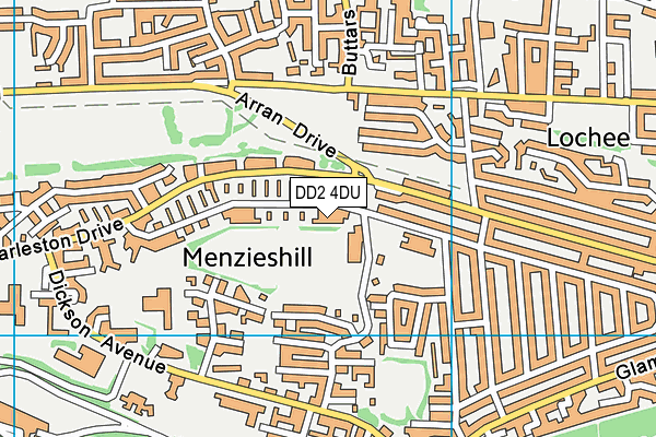 DD2 4DU map - OS VectorMap District (Ordnance Survey)