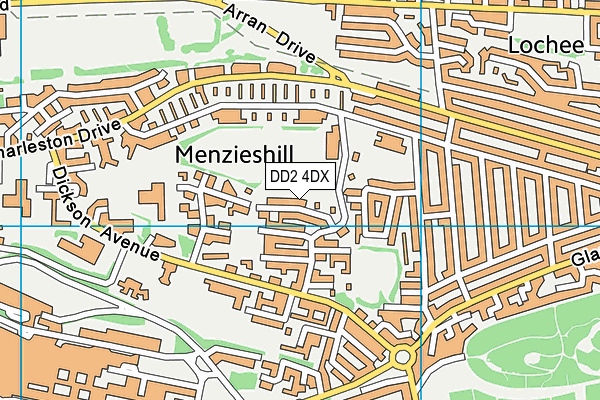 DD2 4DX map - OS VectorMap District (Ordnance Survey)