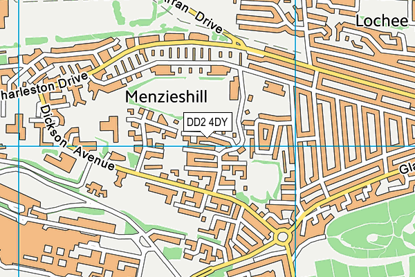 DD2 4DY map - OS VectorMap District (Ordnance Survey)