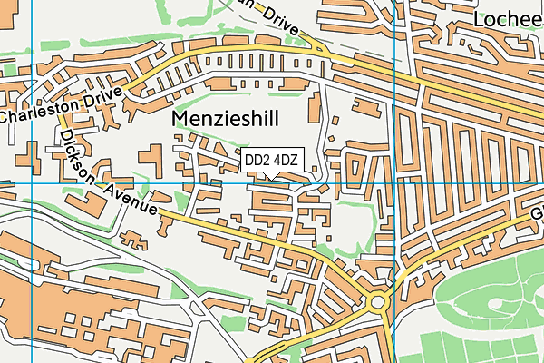 DD2 4DZ map - OS VectorMap District (Ordnance Survey)