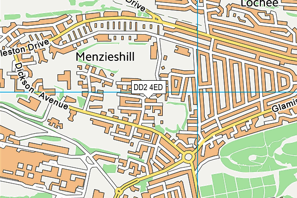 DD2 4ED map - OS VectorMap District (Ordnance Survey)