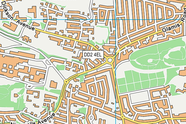 DD2 4EL map - OS VectorMap District (Ordnance Survey)