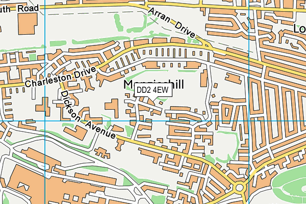 DD2 4EW map - OS VectorMap District (Ordnance Survey)