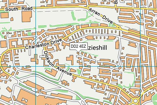 DD2 4EZ map - OS VectorMap District (Ordnance Survey)
