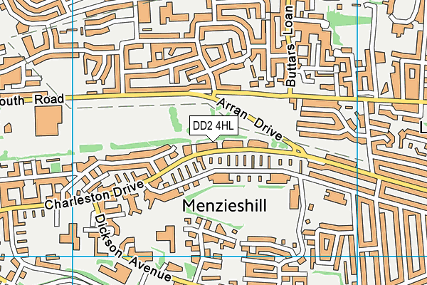 DD2 4HL map - OS VectorMap District (Ordnance Survey)