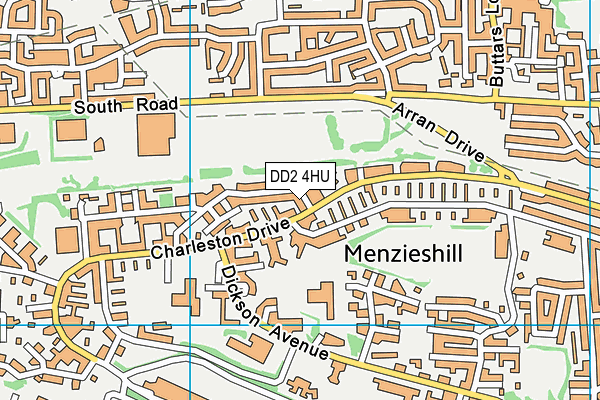 DD2 4HU map - OS VectorMap District (Ordnance Survey)
